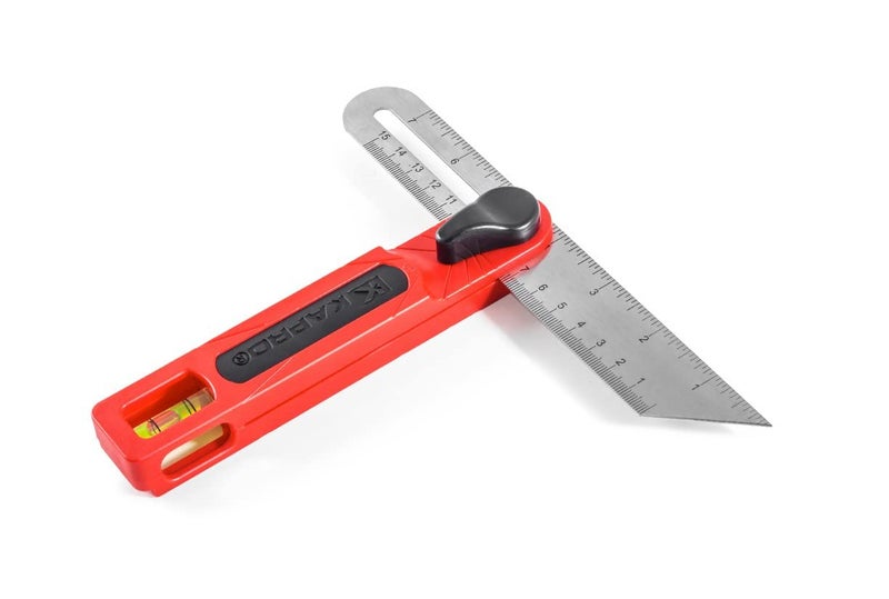 Kapro - 301 T-Bevel - Stainless Steel Blade - Features Vial, Trim Gauge, 15Â°, 30Â°, 45Â°, 60Â° & 75Â° Angle Markings, and Dual Directional Printed Scale - 7â€ - Image 5